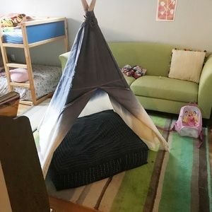 Pottery barn teepee with cushion